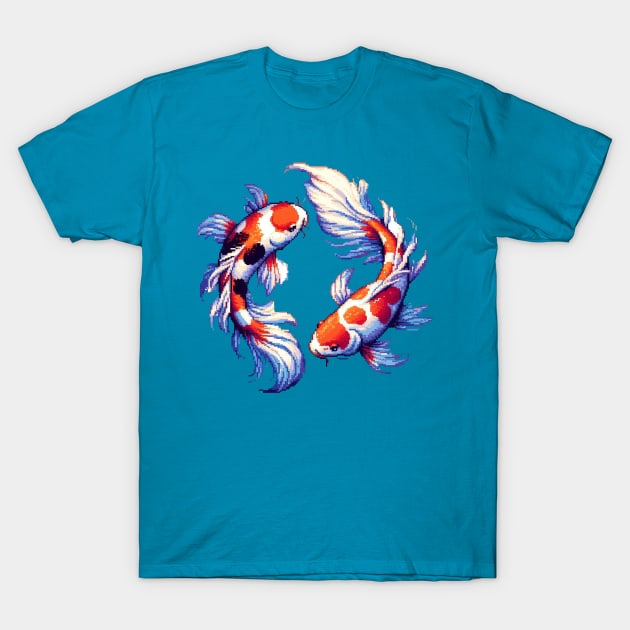 Koi Duo T-Shirt by PXLART